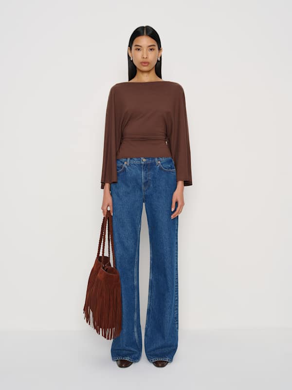 Avery Long Sleeve Knit Top - Cafe